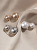 3PCS-Girls Jewelry Gray White Sweater Pin Bending Shawl Buckle Pearl Brooch Waist Tightening Brooch Anti-Exposure Brooch