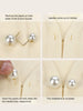 3PCS-Girls Jewelry Gray White Sweater Pin Bending Shawl Buckle Pearl Brooch Waist Tightening Brooch Anti-Exposure Brooch