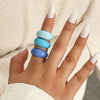 3pcs/lot Korea Acrylic Resin Rings Set Aestethic  Jewelry Gifts Temperament Fidget Ring for Women Anillos Mujer