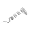 4 Pcs One Size Snake Ring Set for Women Men Antique Silver Color Gothic Ring Creative All-Match Jewelry
