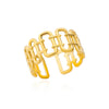 48 Style Women Stainless Steel Rings Gold Color Hollow Out Geometric Open Ring for Female Girl Finger Jewelry Gift