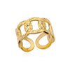 48 Style Women Stainless Steel Rings Gold Color Hollow Out Geometric Open Ring for Female Girl Finger Jewelry Gift