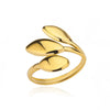 48 Style Women Stainless Steel Rings Gold Color Hollow Out Geometric Open Ring for Female Girl Finger Jewelry Gift