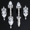 4PCS/Set Unique Design Rhineston Acrylice Oversized Open Finger Rings Decoration for Women Crystal Adjustable Cuff Rings Jewelry