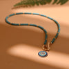 4mm Colorful Stone Choker Necklace for Women Round Evil Charm Pendant Necklace   Daily Jewelry