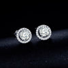 50% off Women Stud Earrings 925 Sterling Silver AAAAA Level Zircon Jewelry White Crystal Earring Gife for women Brincos De Prata