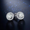 50% off Women Stud Earrings 925 Sterling Silver AAAAA Level Zircon Jewelry White Crystal Earring Gife for women Brincos De Prata