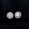 50% off Women Stud Earrings 925 Sterling Silver AAAAA Level Zircon Jewelry White Crystal Earring Gife for women Brincos De Prata