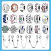 925 Silver Clasp Clip Spacer Stopper Beads Charms & Safety Chain  Clasp Charm Bead fit Original Pandora Bracelet DIY Jewelry