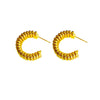 925 Silver Needle Modern Jewelry Metal Hoop Earrings   Trend Hot Selling Gold Color  Drop Earrings For Women