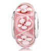 925 Sterling Silver Charm Shimmering Radiant Effervesence Heart Wavy Fancy Murano Glass Bead Fit Popular Bracelet Jewelry