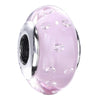 925 Sterling Silver Charm Shimmering Radiant Effervesence Heart Wavy Fancy Murano Glass Bead Fit Popular Bracelet Jewelry