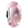 925 Sterling Silver Charm Shimmering Radiant Effervesence Heart Wavy Fancy Murano Glass Bead Fit Popular Bracelet Jewelry