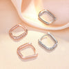 925 Sterling Silver Crystal Jewelry  Zircon Circle Hoop Earrings For Woman  XY0179