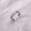 925 Sterling Silver Unique Lines Ring For Women Jewelry Finger Adjustable  Vintage Ring For Party Birthday Gift  Jewelry