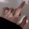 925 Sterling Silver Unique Lines Ring For Women Jewelry Finger Adjustable  Vintage Ring For Party Birthday Gift  Jewelry
