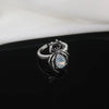 925 Sterling Silver Unique Lines Ring For Women Jewelry Finger Adjustable  Vintage Ring For Party Birthday Gift  Jewelry