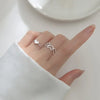 925 Sterling Silver Unique Lines Ring For Women Jewelry Finger Adjustable  Vintage Ring For Party Birthday Gift  Jewelry