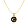 A-Z Capital Letter Initial Necklace for Women Snake Chain Alphabet Pendant Gold Plated Clavicle Necklaces Collar Jewelry Gift