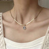 A-Z Capital Letter Initial Necklace for Women Snake Chain Alphabet Pendant Gold Plated Clavicle Necklaces Collar Jewelry Gift