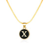 A-Z Capital Letter Initial Necklace for Women Snake Chain Alphabet Pendant Gold Plated Clavicle Necklaces Collar Jewelry Gift