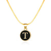 A-Z Capital Letter Initial Necklace for Women Snake Chain Alphabet Pendant Gold Plated Clavicle Necklaces Collar Jewelry Gift