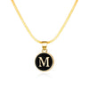 A-Z Capital Letter Initial Necklace for Women Snake Chain Alphabet Pendant Gold Plated Clavicle Necklaces Collar Jewelry Gift