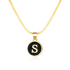 A-Z Capital Letter Initial Necklace for Women Snake Chain Alphabet Pendant Gold Plated Clavicle Necklaces Collar Jewelry Gift