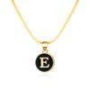 A-Z Capital Letter Initial Necklace for Women Snake Chain Alphabet Pendant Gold Plated Clavicle Necklaces Collar Jewelry Gift