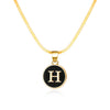 A-Z Capital Letter Initial Necklace for Women Snake Chain Alphabet Pendant Gold Plated Clavicle Necklaces Collar Jewelry Gift