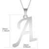 A-Z Initial Letters Pendant Necklace English Alphabets Stainless Steel Necklaces For Women Men Accessories  Jewelry Gift