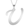 A-Z Initial Letters Pendant Necklace English Alphabets Stainless Steel Necklaces For Women Men Accessories  Jewelry Gift