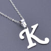 A-Z Initial Letters Pendant Necklace English Alphabets Stainless Steel Necklaces For Women Men Accessories  Jewelry Gift