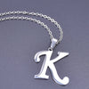 A-Z Initial Letters Pendant Necklace English Alphabets Stainless Steel Necklaces For Women Men Accessories  Jewelry Gift