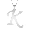 A-Z Initial Letters Pendant Necklace English Alphabets Stainless Steel Necklaces For Women Men Accessories  Jewelry Gift