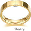 Vqysko 3mm Gold Color Filled Rings for Women Girls Stacking Stackable Band Thumb Pointer Finger Plain Ring Comfort Fit - Image 2