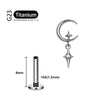 Titanium Crescent Moon Cartilage Earring Dainty Helix Tragus Labret Screwback Stud Piercing Body Jewelry - Image 12