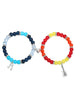 2 pcs of Spider Pendant Herat Shape Magnet Bead Elastic Couple's Bracelets, Bff Jewelry Gift - Image 20