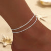 Shimmering Anklet Sparkly CZ Starry Foot Chain/Necklace/Bracelet Set for Women Minimalist Summer Beach Gift - Image 11