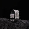 Vintage Silver Plated Irregular Rings for Men Domineering Cracked Hammered Opening Ring Adjustable Jewelry Male Gift - Image 1