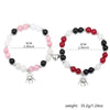 2 pcs of Spider Pendant Herat Shape Magnet Bead Elastic Couple's Bracelets, Bff Jewelry Gift - Image 4