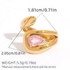 Statement Stainless Steel Delicate Shiny Cubic Zirconia Ring For Women Gold Pvd Plated Finger Jewelry Gift - Image 26