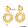 Cubic Chunky Heart Charms Dangling Earrings for Woman/Girls Stainless Steel Gold Plated Smooth Mental Drop Earring - Image 27