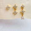3/1 Pc Cute Flower Stud Stackable Earrings for Women, Unique Zircon Water Drop Charm Dangle Helix Cartilage Piercing Earring - Image 4