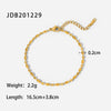 Minimalist Gold Color Plated Stainless Steel Elliptical Bead Chain Chain Bracelet Stackable Bracelet Women's Acc - Image 7