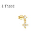 3/1 Pc Cute Flower Stud Stackable Earrings for Women, Unique Zircon Water Drop Charm Dangle Helix Cartilage Piercing Earring - Image 9