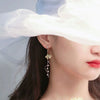 Korean Flower Asymmetrical Dangle Earrings for Women Long Tassel Butterfly Imitation Pearl Cat Drop Earring Party Jewelry - Image 6