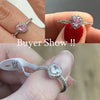 Clear Pink Zircon Heart Engagement Ring for Women Charm Shiny CZ Wedding Ring Jewelry Gift - Image 4