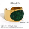 Statement Stainless Steel Delicate Shiny Cubic Zirconia Ring For Women Gold Pvd Plated Finger Jewelry Gift - Image 21
