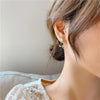 Korean Moon Pearl Zircon Stud Earrings For Women Elegant Crystal Flower Cherry Blossoms Earring Anniversary Wedding Jewelry - Image 5